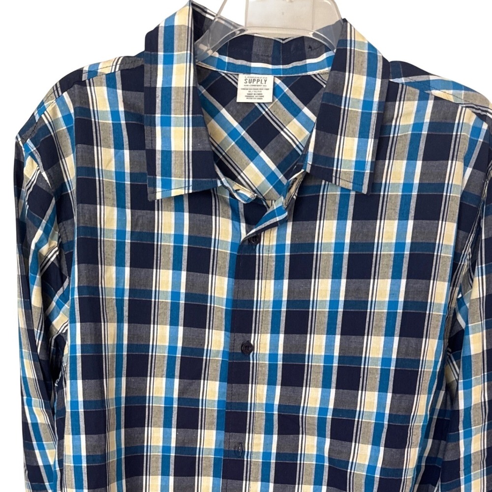 London Fog Supply Brand‎ men's long-sleeve plaid button-down shirt XL NWT cotton